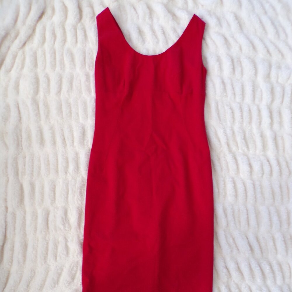 Dolce & Gabbana red pencil sheath dress 44/ M - Picture 2 of 10